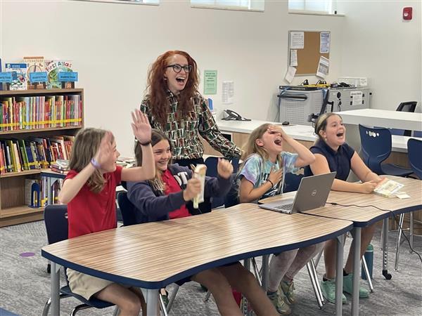 Midtown's Battle of the Books Team Winning the Semi-Finals